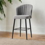 Hanah Home Rubi Set de 2 Taburetes de Bar Gris y Negro